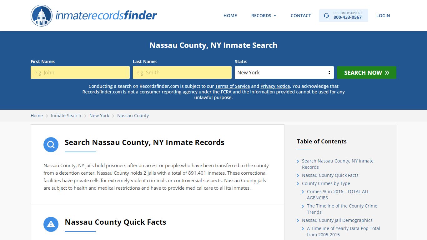Nassau County, NY Inmate Lookup & Jail Records Online